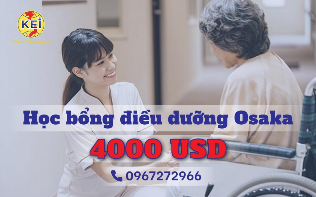 Học bổng điều dưỡng Osaka trọn gói 4000 USD cho vay 100% học phí