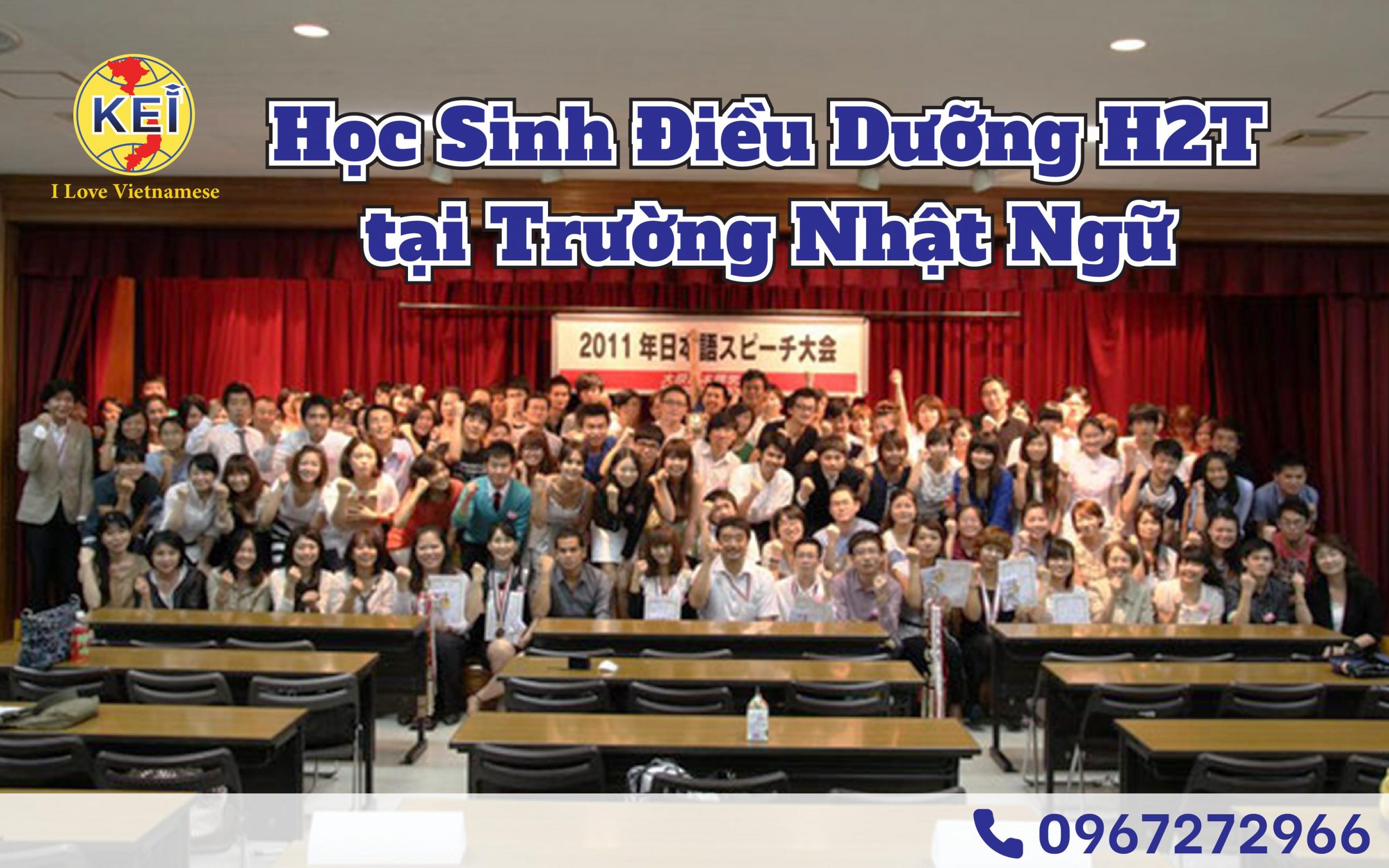 Học sinh điều dưỡng H2T tại trường Nhật ngữ