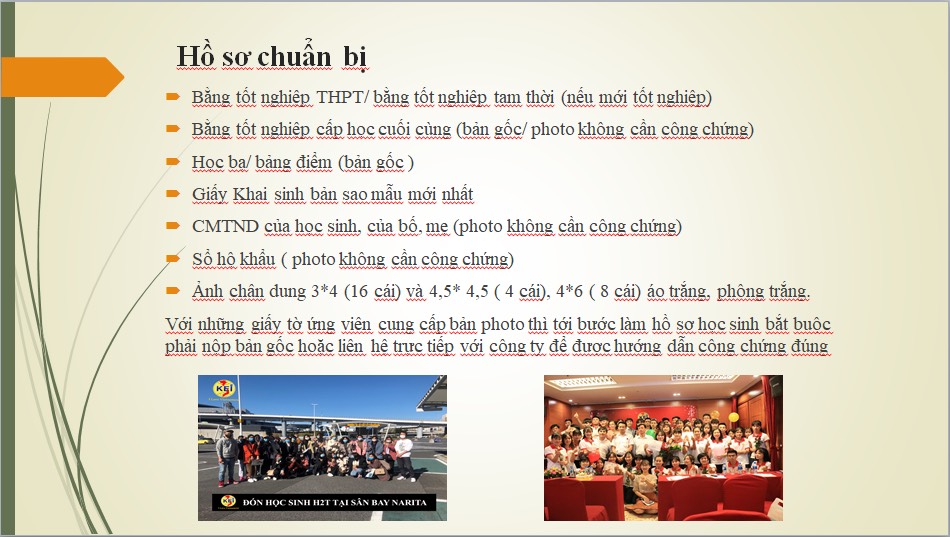 hồ sơ du học Nhật H2T